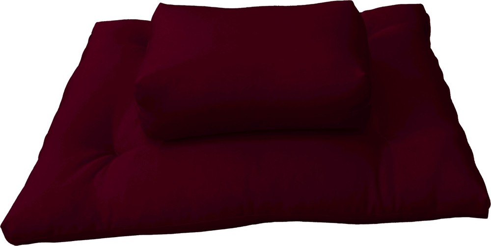 Yoga Meditation Cushion, Zabuton Zafu Set, Sit kneel Train Posture, Burgundy