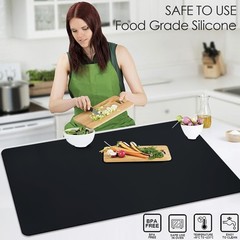 Extra Large Silicone Mat, 31.5×23.6 Inch Heat Resistant Mat for Kitchen Count…