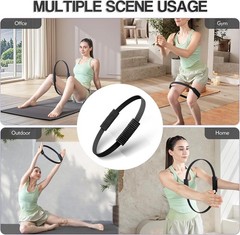 Pilates Ring Circle, 13.5″ Magic Circle Ring for Women, Flexible Resistance Exer