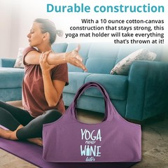 Yoga Bag, Balance, Exercise tote, large mat carrier with shoulder strap and i…