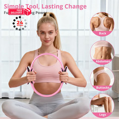 euphobay Pilates Essentials Kit for Women, Home Workout with Pink