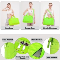 Sports Tote Gym Bag for Women, Travel Duffel Bag, Shoulder Weekender Overnigh…
