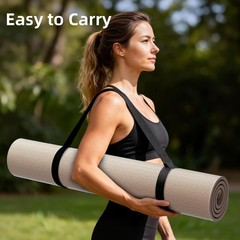 Spacious 72×40 Non-Slip Yoga Mat, Ideal for Pilates, Strength Training & More