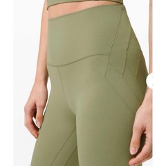 Lululemon Nulu Fold High-Rise Yoga Tight 25″ Size 6 Green