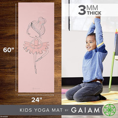 Gaiam Kids Yoga Mat Exercise Mat, Yoga for Kids with Fun Prints – Playtime for B