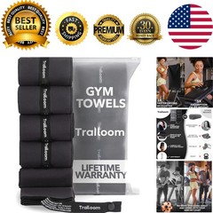 Set of 5 Microfiber Workout Towels – Quick Dry, Odor-Free for All Sports