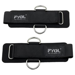 Adjustable Wrist Cuffs for Cable Machines – 7mm Neoprene Padded Straps with D…