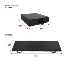 Tri-Fold Exercise Mat Yoga Pilates Gym Fitness Stretching Core Workouts New