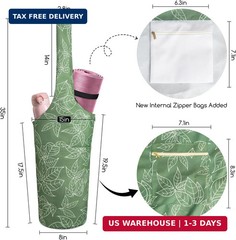 IwIeIaIrI Yoga Mat Bag for Women with Large Size Pocket and Zipper Pocket,Yoga B