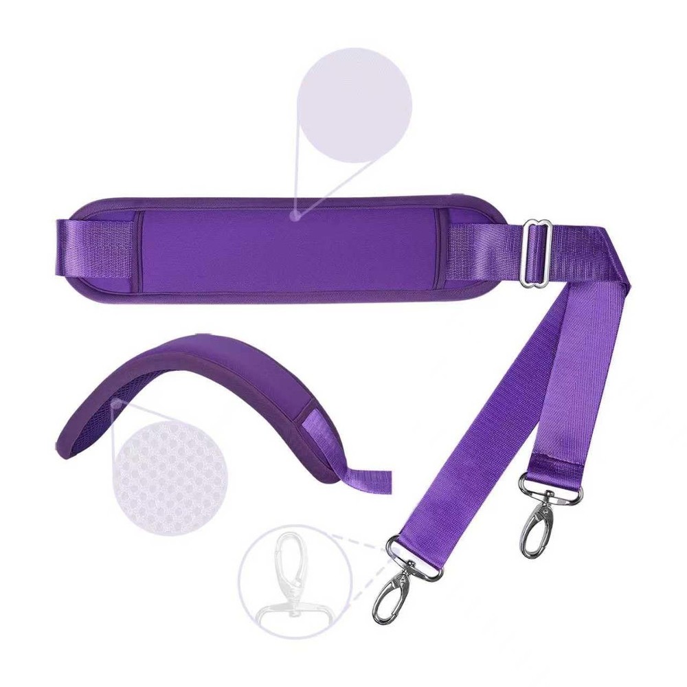 60 Inch Shoulder Strap with Removable Ultra-Thick Pad，Adjustable Buckles