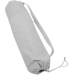 Stylish White Yoga Mat Carrier with Comfortable Strap for Easy Transport