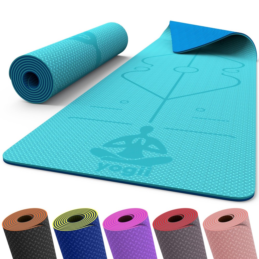 Yoga Mat 6mm Non Slip TPE Fitness Mat for Yoga, Pilates & Home Workout…