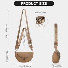 Crossbody Bags for women Fashion Sling Purse Shoulder Bag Funny Pack Brown