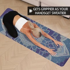 WUWAN TPE Printed Yoga mat 72″x24″Thick 0.24”NonSlip Fitness Exercise Mat