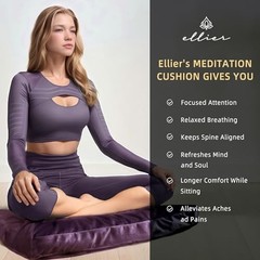 Zafu & Zabuton Meditation Cushion Set – Buckwheat Hull & Memory Foam Purple