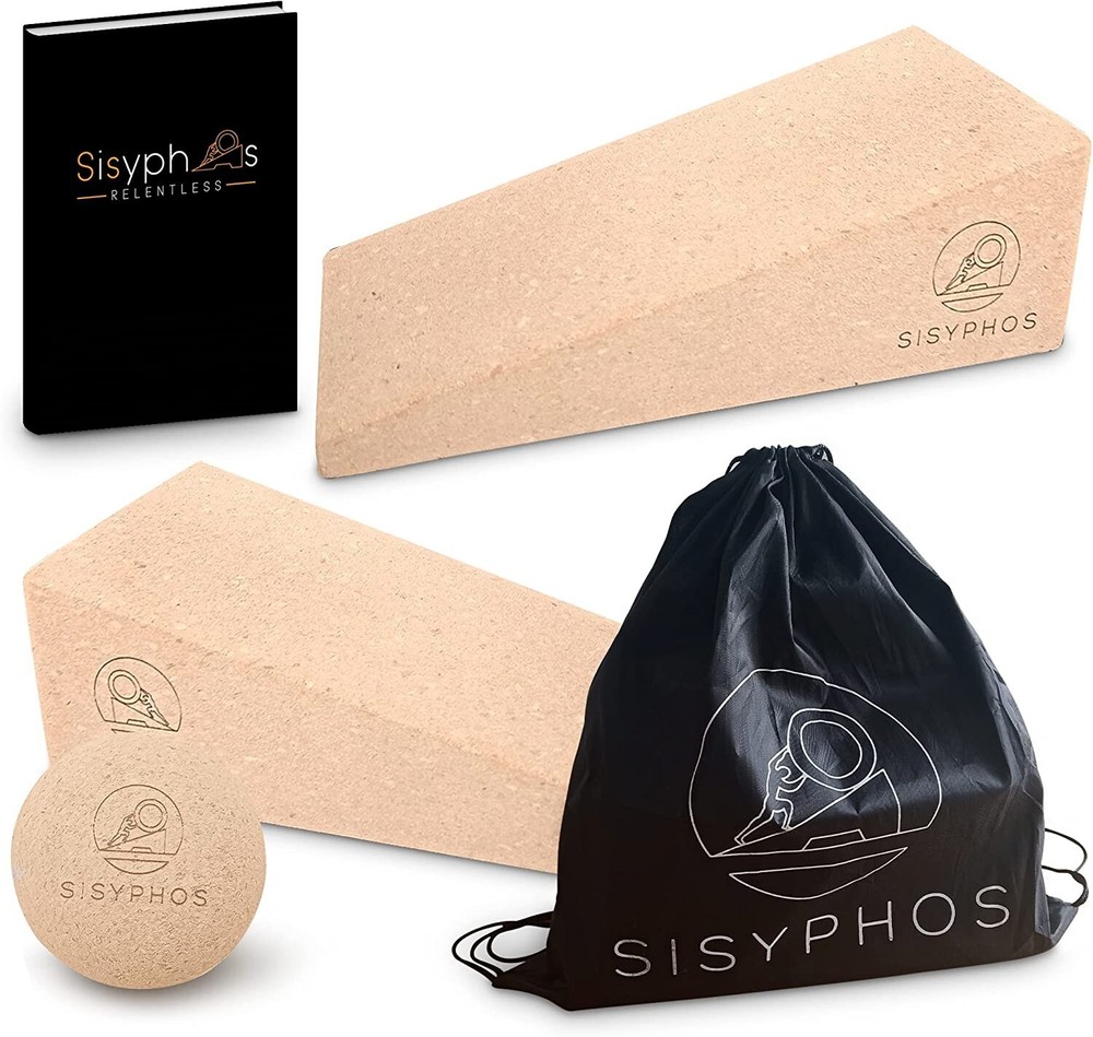 Sisyphos Cork Squat Wedge Block – 2 PCS With Massage Ball And Free E-Book + Work