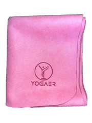 YOGAER Travel Yoga Mat Fold-able Thin Mat for Traveling PINK 71.5″ x 24″