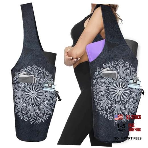 Yoga Mat Bag – Large Opening Long Tote Yoga Mat Carrier 37″x15.5″ Mandala