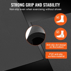 VEVOR Exercise Mat Non Slip Yoga Mat Gym Fitness Pilate Workout Mat (8x5ft)