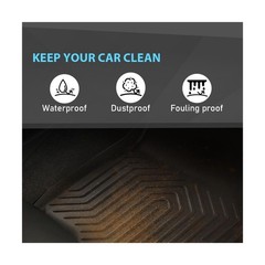TPE All-Weather Floor Liners Mats Cargo Liners Compatible with Honda Civic Se…