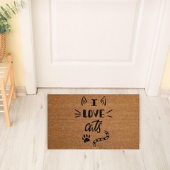 Kera Animals Doormat with Coconut Fibres, Stain Resistant Carpet for Rec…