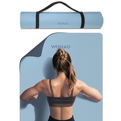 Extra Thick 8mm Non-Slip Yoga Mat 72″x28″ Reversible Dual Color with Carry Strap