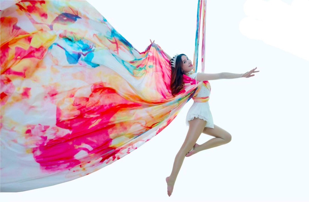 Aerial Silks 13 Yards Hardware Kit Medium stretch Aerial Yoga Hammock Acrobat…