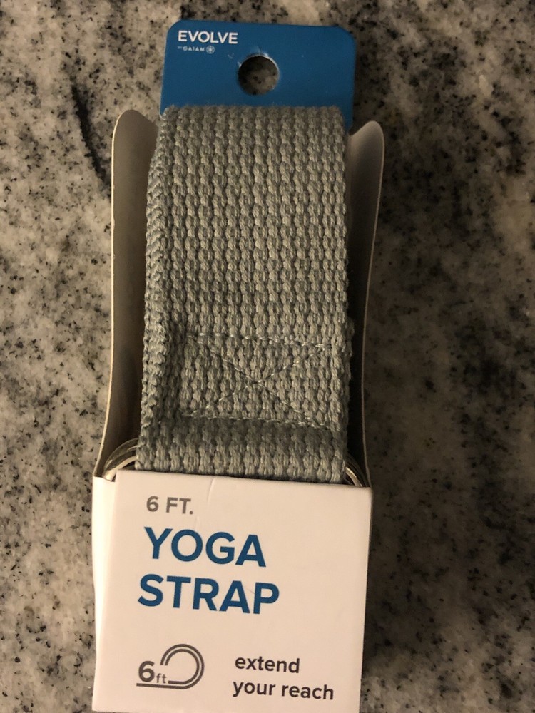Evolve Yoga Straps 6 Feet Machine Washable 100% Polyester Durable D-Ring