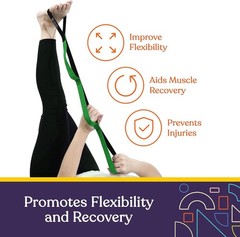 Deep Stretch Yoga Strap with Multiple Loops for Adults Home Workout Equipment