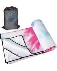 74″ Star Tie Dye Yoga Towel Corner Pockets Non-slip Hot Yoga Mat Cover NEW W/bag
