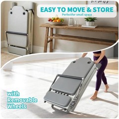 71″ Heavy Duty Pilates Equipment Foldable Pilates Reformer Machine for Home Gym