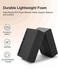 Yoga Block, High Density EVA Foam Blocks for Yoga, Pilates, 2-Pack-Grey