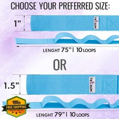 TECEUM Light Blue Stretching Strap 10 Loops