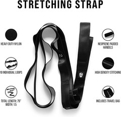 Gymreapers Stretching Strap with Loops – Yoga Straps for Stretching – Physical T
