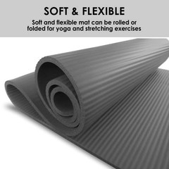 Extra Thick 72″x24″ Yoga Workout Mat | All-Purpose Exercise Mat with Strap | 10m