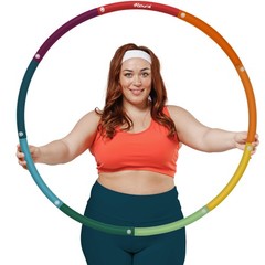 Weighted Hula Hoop Plus Size | 3.2lb Weight, 43in X-Large, Multicolor