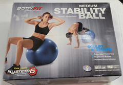 Body Fit Stability Ball 65 cm Yoga Ball Fitness System 6 Body Training