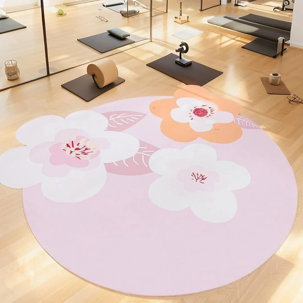 Irregular Flower Non-Slip Yoga Mat – Natural Rubber Pilates Exercise Mat