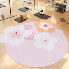 Irregular Flower Non-Slip Yoga Mat – Natural Rubber Pilates Exercise Mat