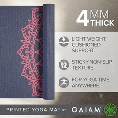 Print Yoga Mat Non Slip Exercise & Fitness Mat All Types of Yoga Pilates & Floor