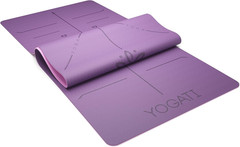 ® Yoga Mat with Strap with Alignment Lines. Home Workout Mat for Women, Men and