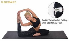 Gxmmat Large Yoga Mat 72″x 48″(6’x4′) x 7mm for Pilates Stretching Home Gym Work