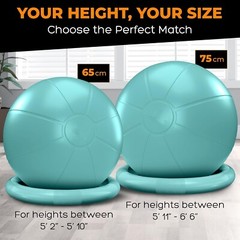 Silla de yoga con pelota de ejercicios para oficina con base antiestallidos NEW