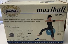 Carnegie Pilates Maxiball With Dvd. Exercise Poster, Health and Fitness Guide.