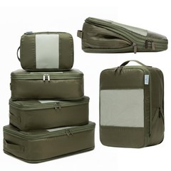 6-Pack Large Compression Packing Cubes for Travel – Lightweight Compression P…