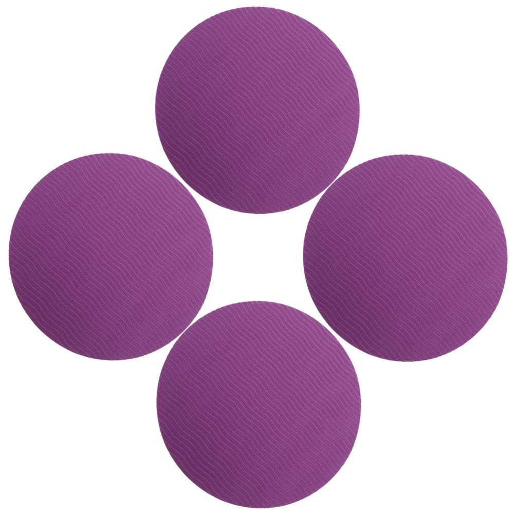 4Pcs Reusable Yoga Knee and Elbow Pads Purple Tpe Nonslip Cushions for Workout