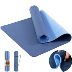 Yoga Mat 72 X 24” Exercise Mats 8Mm TPE Non-Slip Extra Thick High-Density Eco F