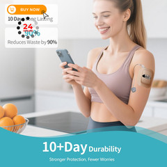 Tandem Mobi Adhesive Sleeve, 10 Pack Waterproof & Hypoallergenic Nude-10pcs