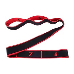 Fitness Tension Band for Stretching and Yoga 8 Loops Numbered Yoga Strap Elastic