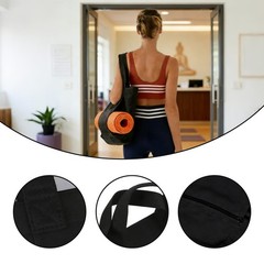 Yoga Mat Bag Carrier, Gym Bag with Yoga Mat Holder for Women Men, Waterproof …